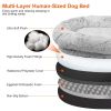 Human Size Dog Bed with Pillow Blanket 72.83x47.24x11.81in Bean Bag Bed Washable Removable Flurry Plush Cover Large Napping Human-Sized Bed For Adults