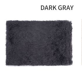 Dog Bed And Extra Matching Cover Sheet Dog Crate Pad Ultra Soft Dog Bed Mat Washable Pet Kennel Bed With Non-Slip Bottom Fluffy Plush Sleeping Mat For (Color: Dark Gray, size: XL)